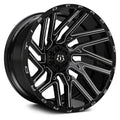 Gloss Black Milled 26x14 8x180 Wheel F3910