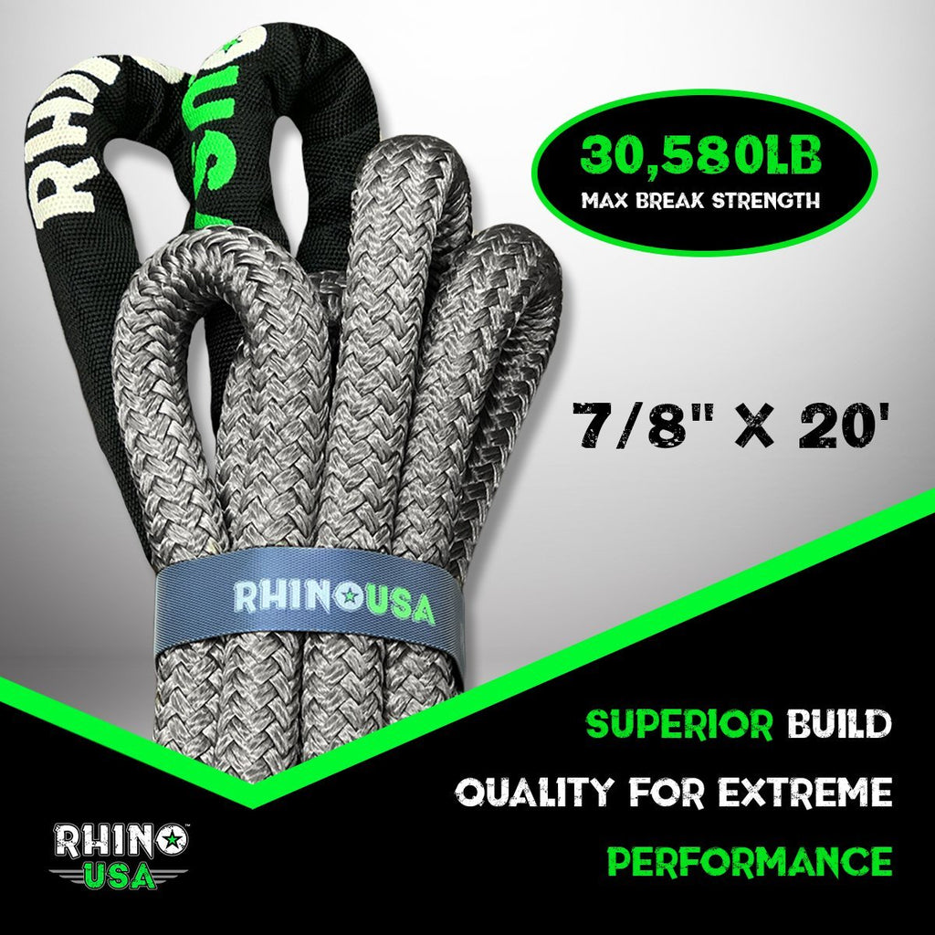 Kinetic Recovery Tow Rope 1in x 30ft Gray D506333