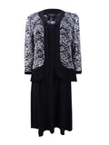 Lace Jacket Dress (10, Black/White) R104