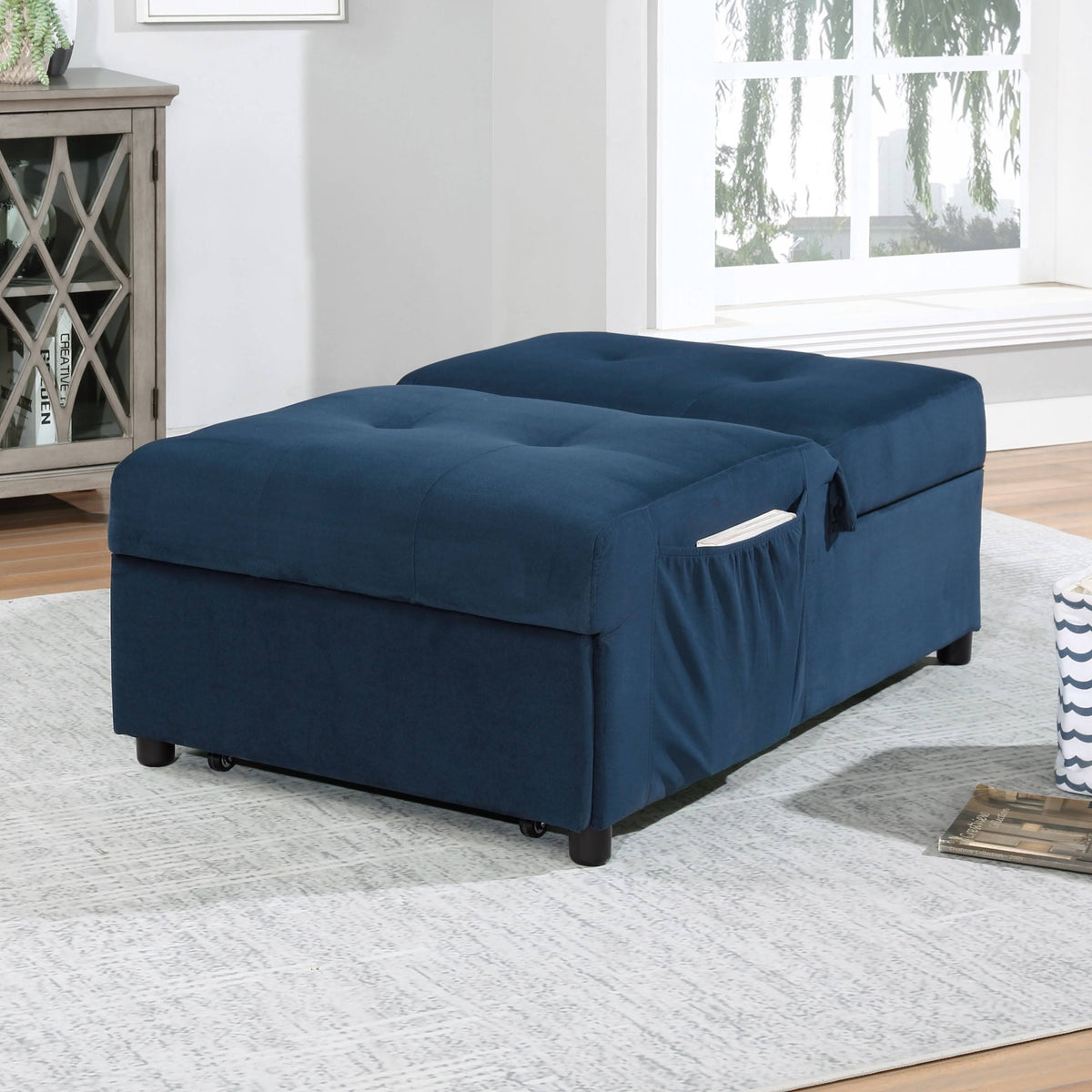 Grey Upholstered Futon Chair G6023