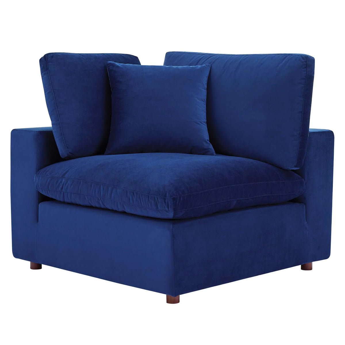 Blue Navy Velvet Sectional Sofa Set F657434