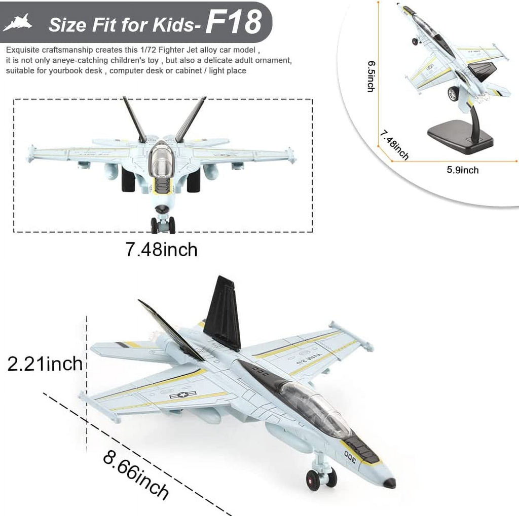 2 Pack Diecast Airplane Toy with Light & Sound X83526