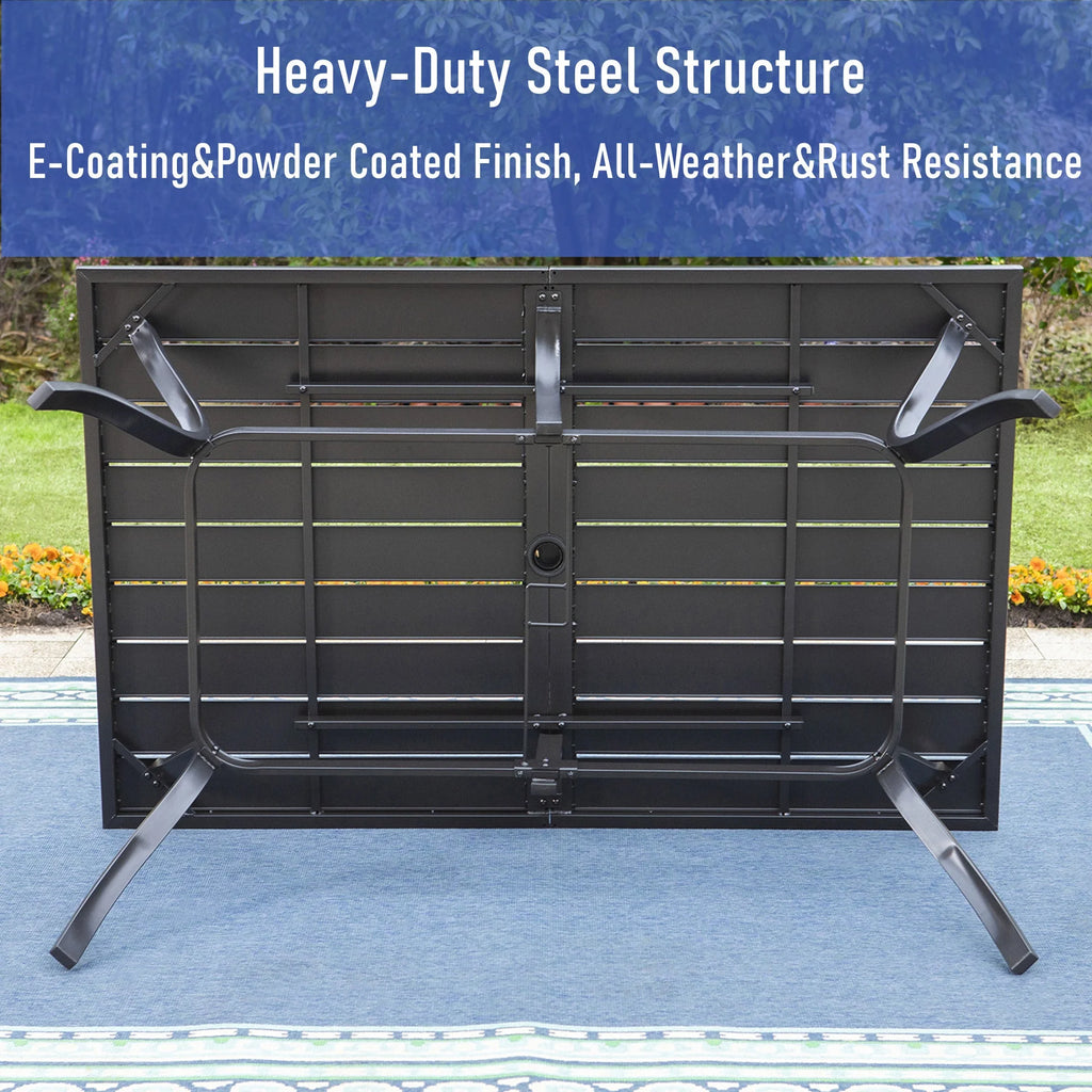 7-Piece Outdoor Dining Set with Swivel Chairs U470184