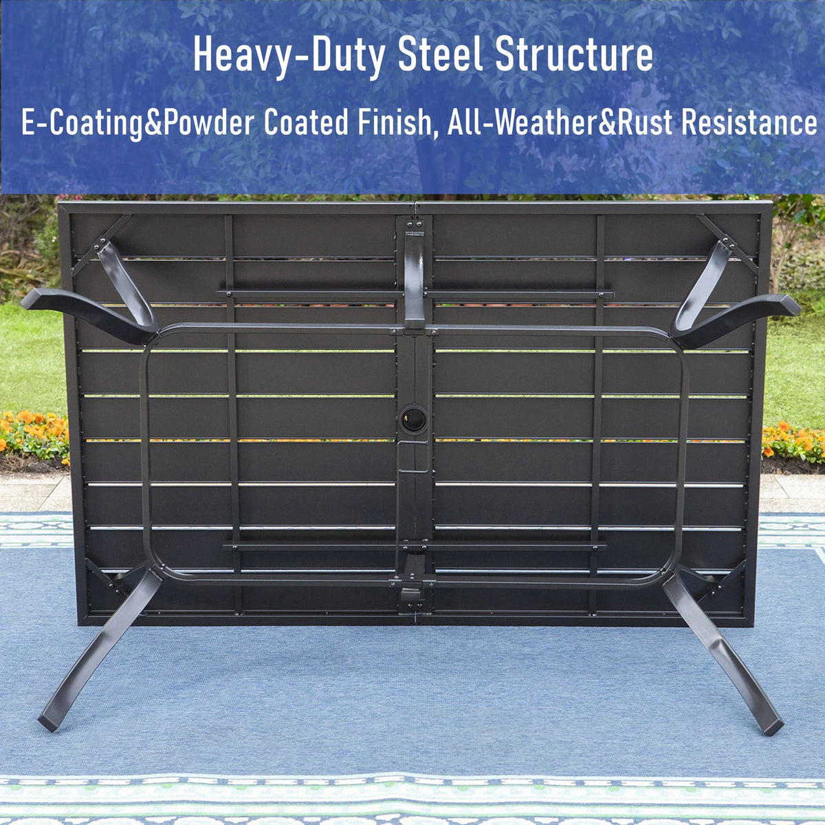 7-Piece Outdoor Dining Set with Swivel Chairs U470184