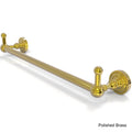 30 inch Polished Brass Towel Bar with Integrated Hooks E4597