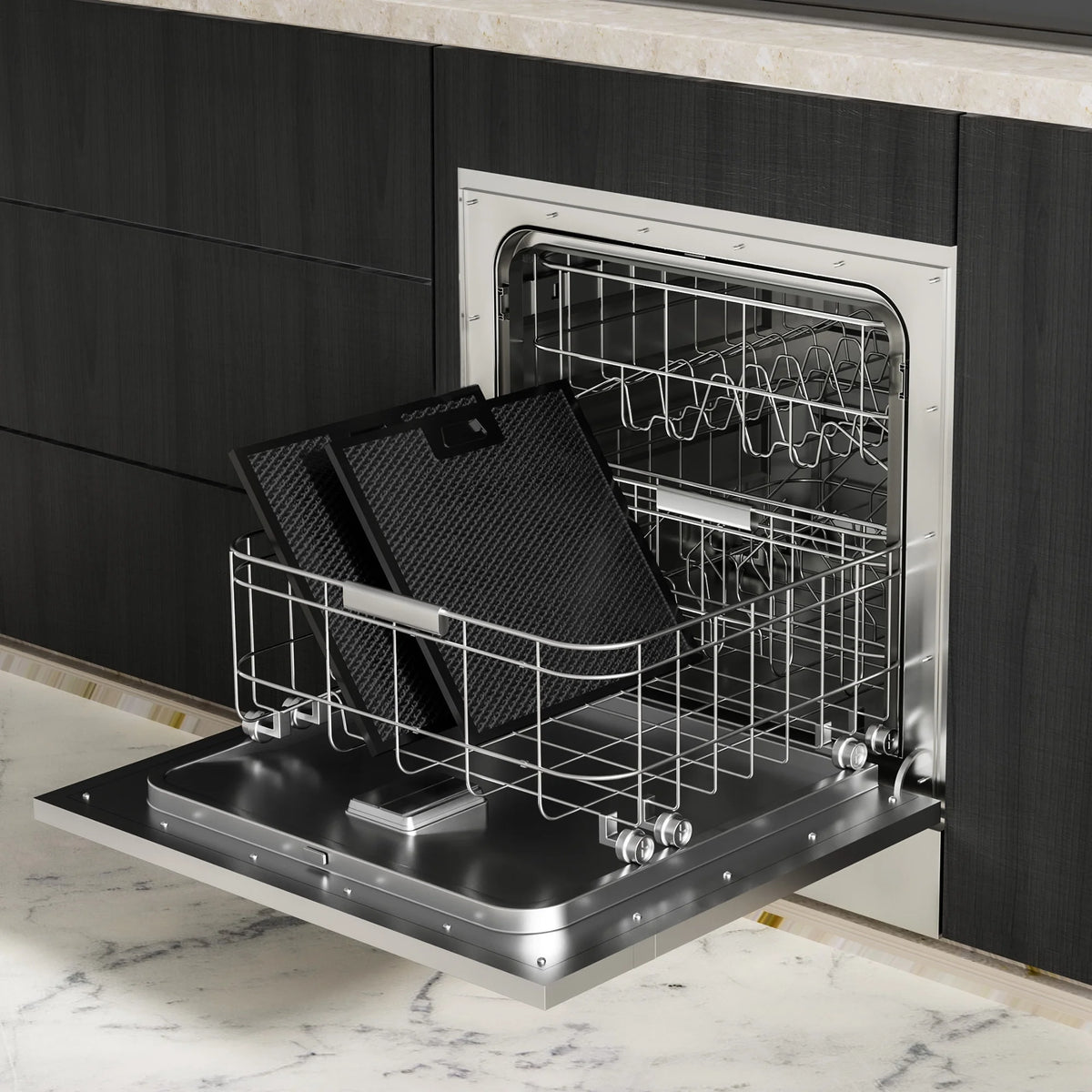 Black Teflon Stainless Steel Under Cabinet Range Hood Y6922