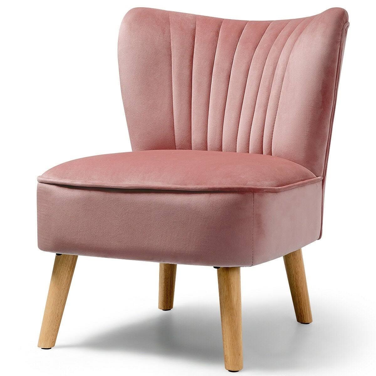 Green Velvet Armless Accent Chair S759
