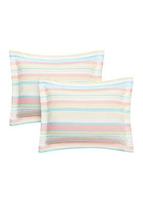 King 10-Piece Rainbow Stripe Bedding Set H7844