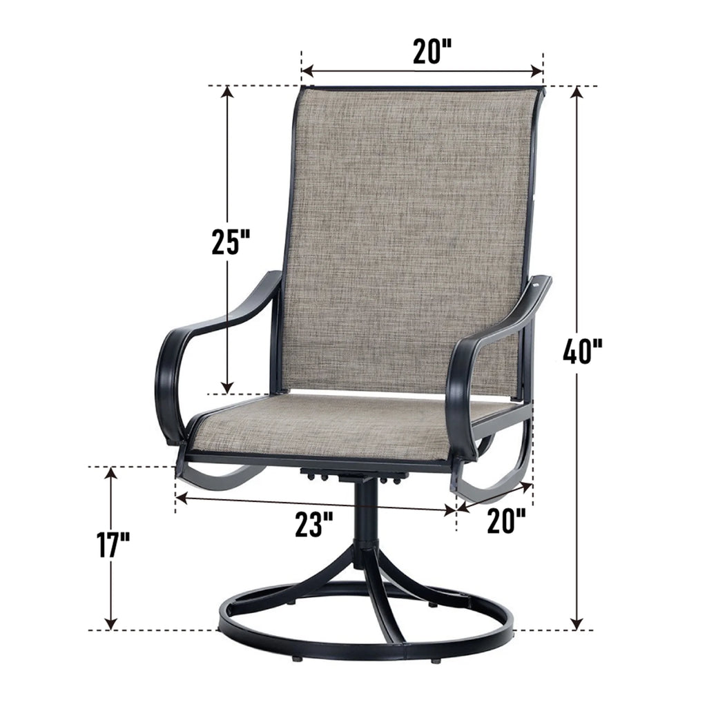 7-Piece Outdoor Dining Set with Swivel Chairs U470184