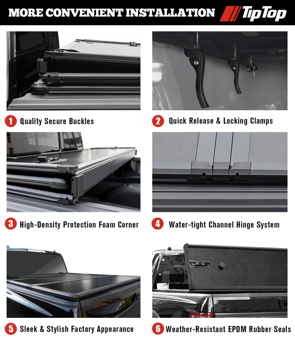 Tri-Fold Hard Tonneau Cover 6.9ft Bed M266