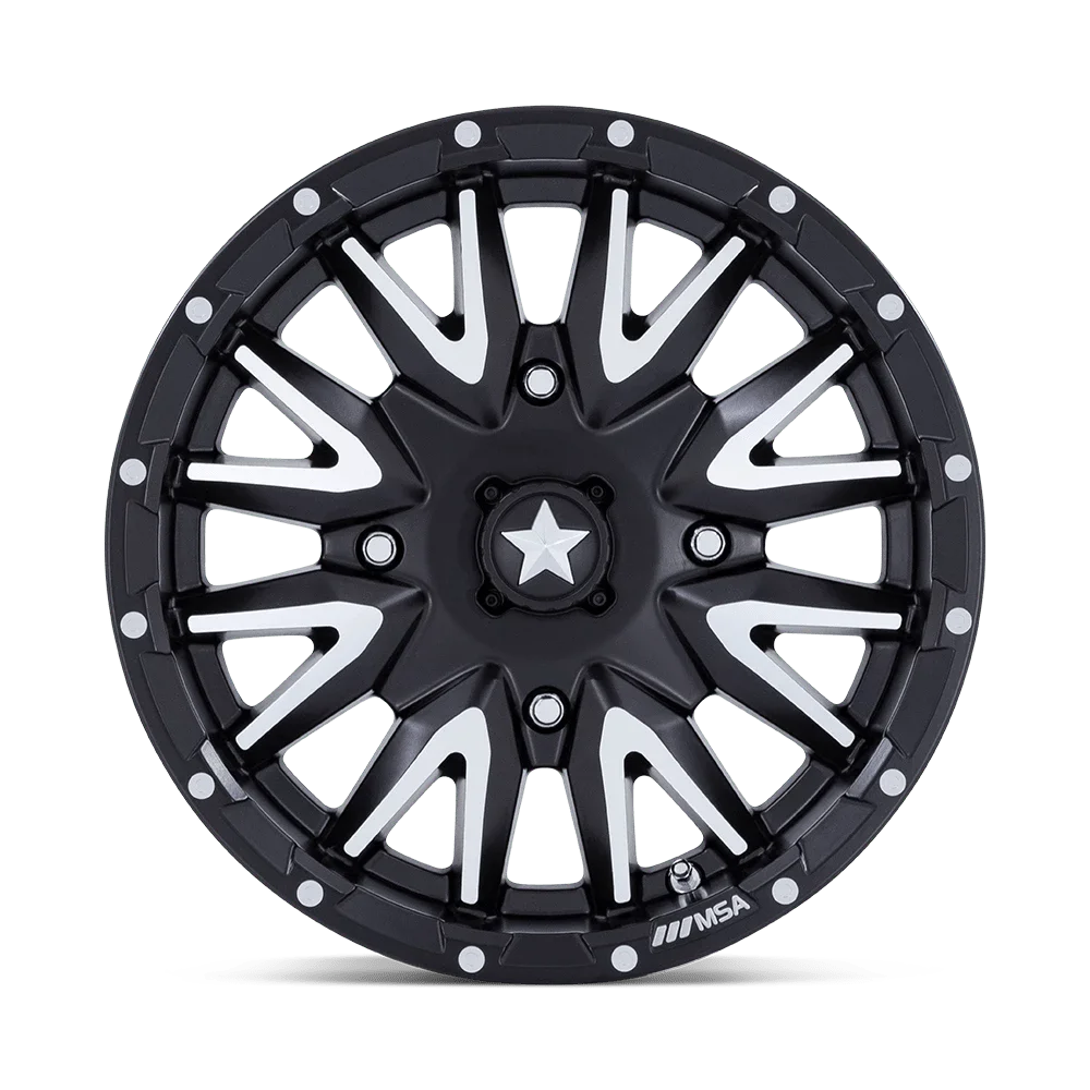 Matte Black Machined 14x7 Wheel 4x110 N776