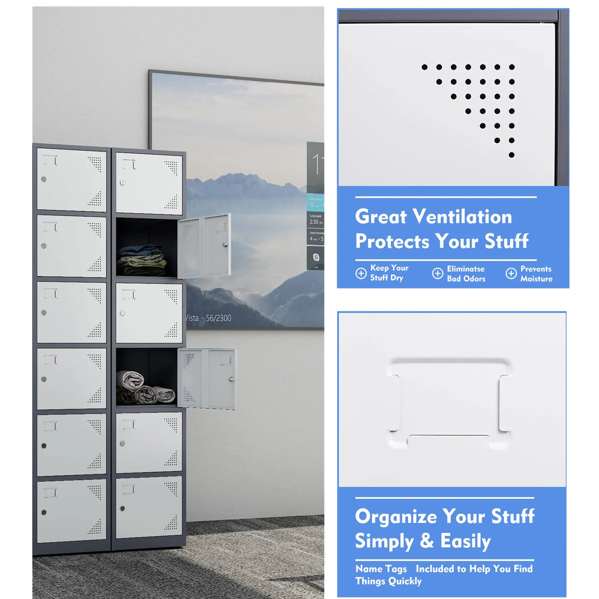 Metal Locker with 6 Doors D2910