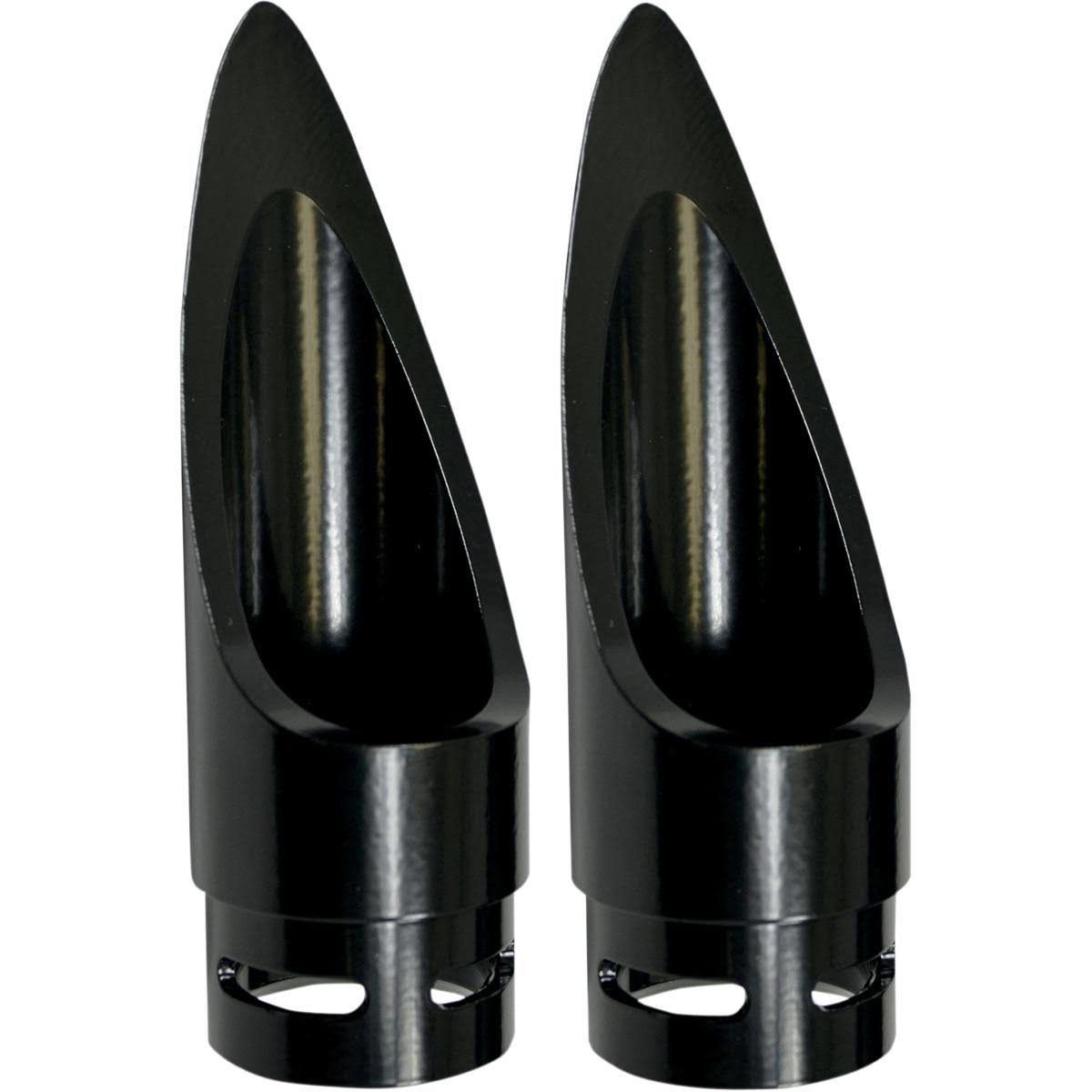 Black Scalloped Exhaust Tips J310