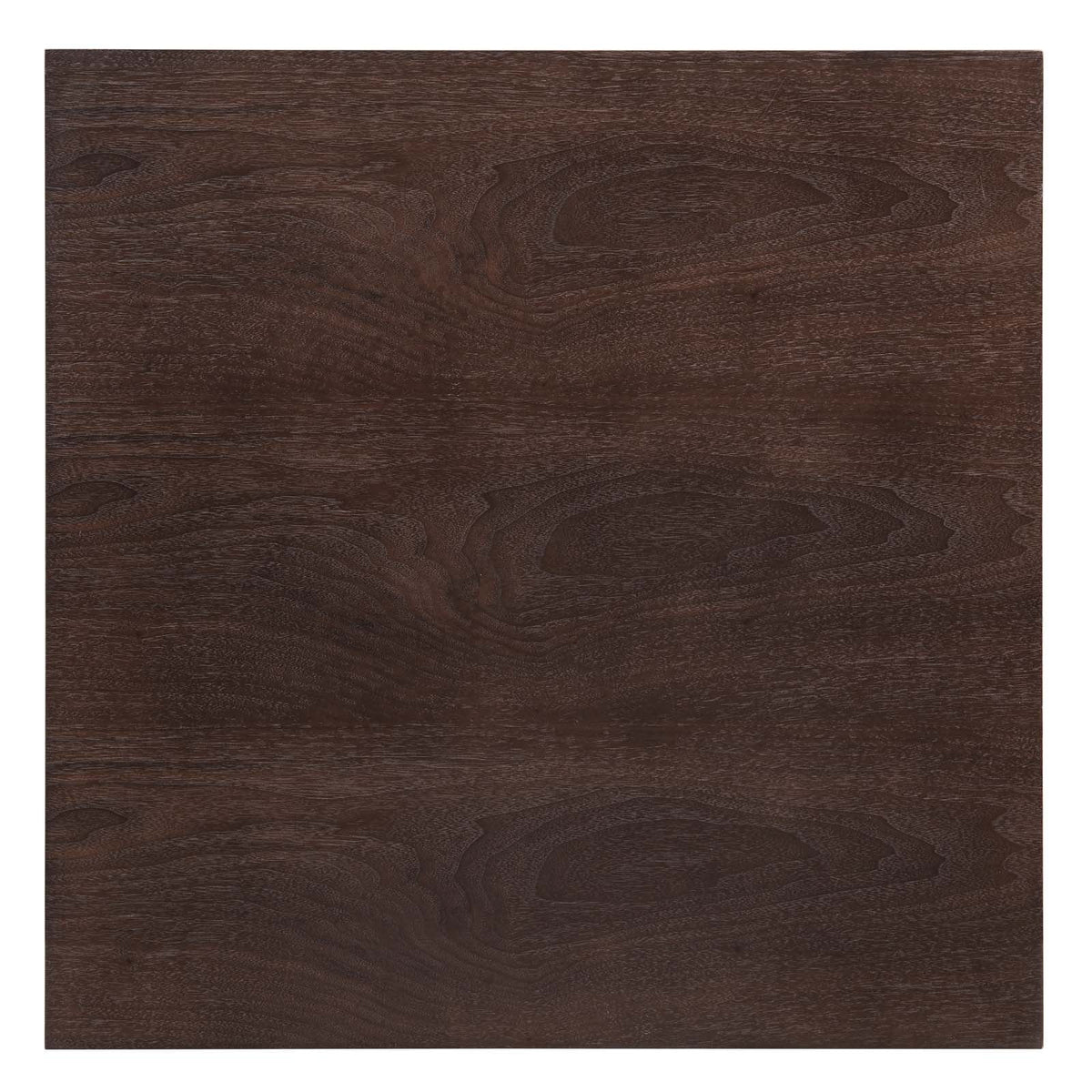 28 inch Square Gold Walnut Wood Metal Dining Table F112