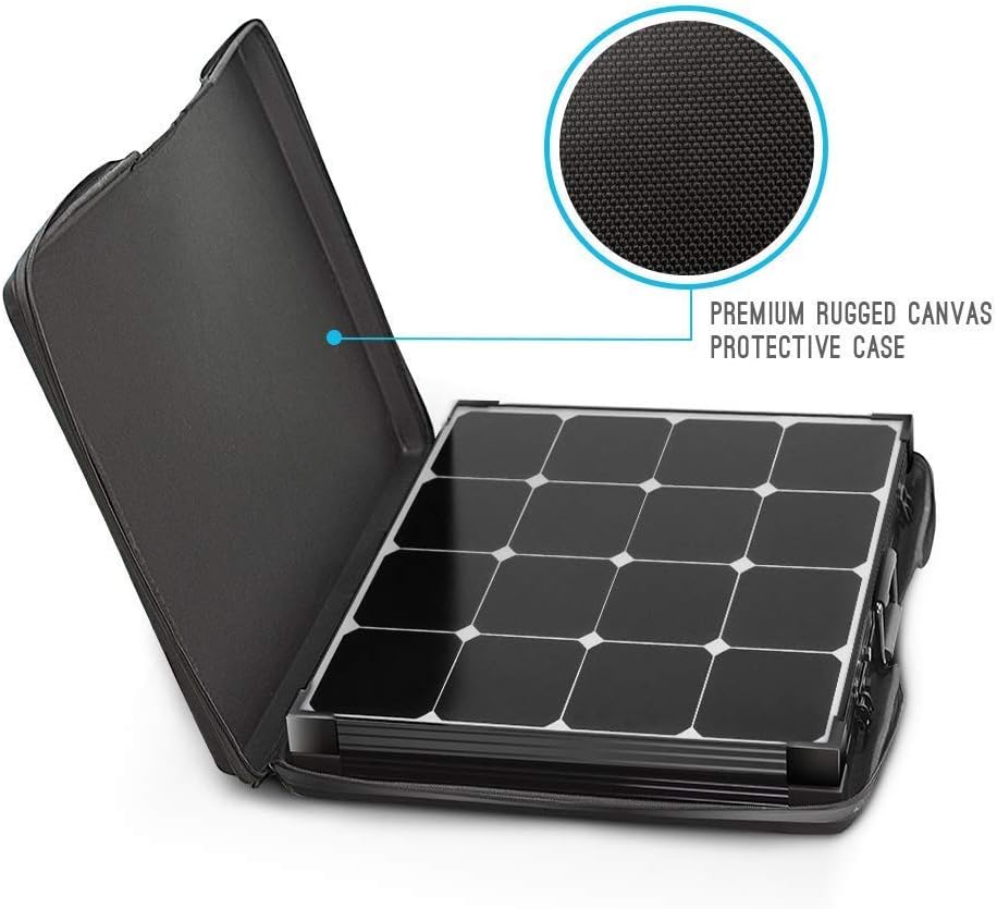 200 Watt Portable Foldable Solar Panel Suitcase with Waterproof 20A Charger Controller J8801