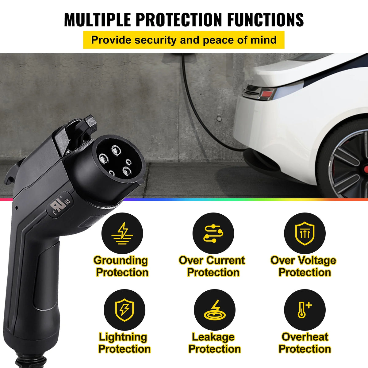 16 Amp Portable Level 2 EV Charger with 25 ft Cable D199