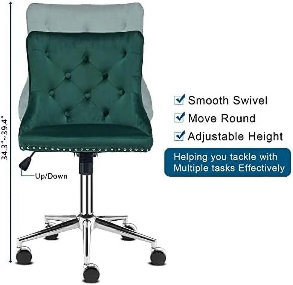 Microfiber Rustic Swivel Desk Chair with Wheels G613581