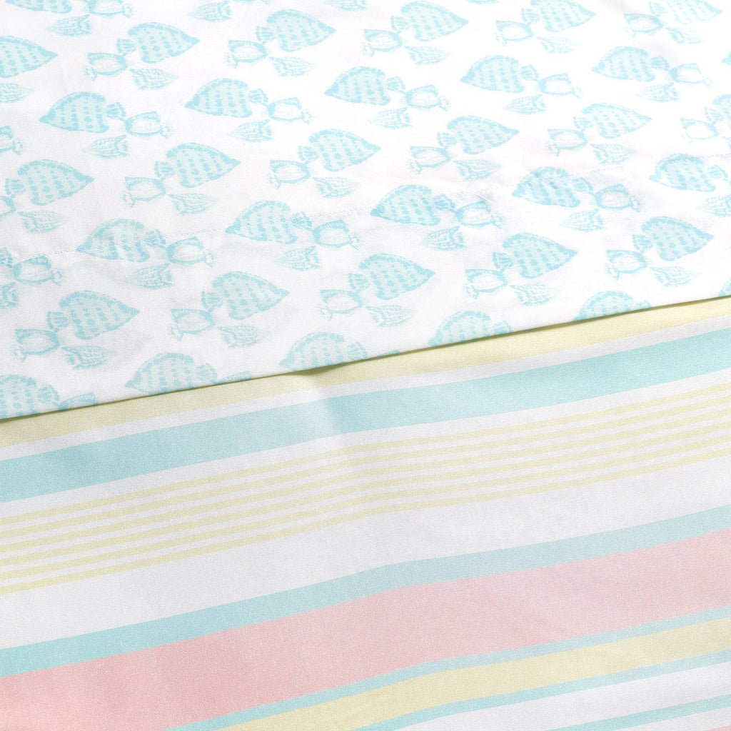 King 10-Piece Rainbow Stripe Bedding Set H7844