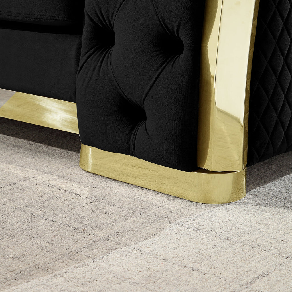 Velvet Upholstered Sofa Q517