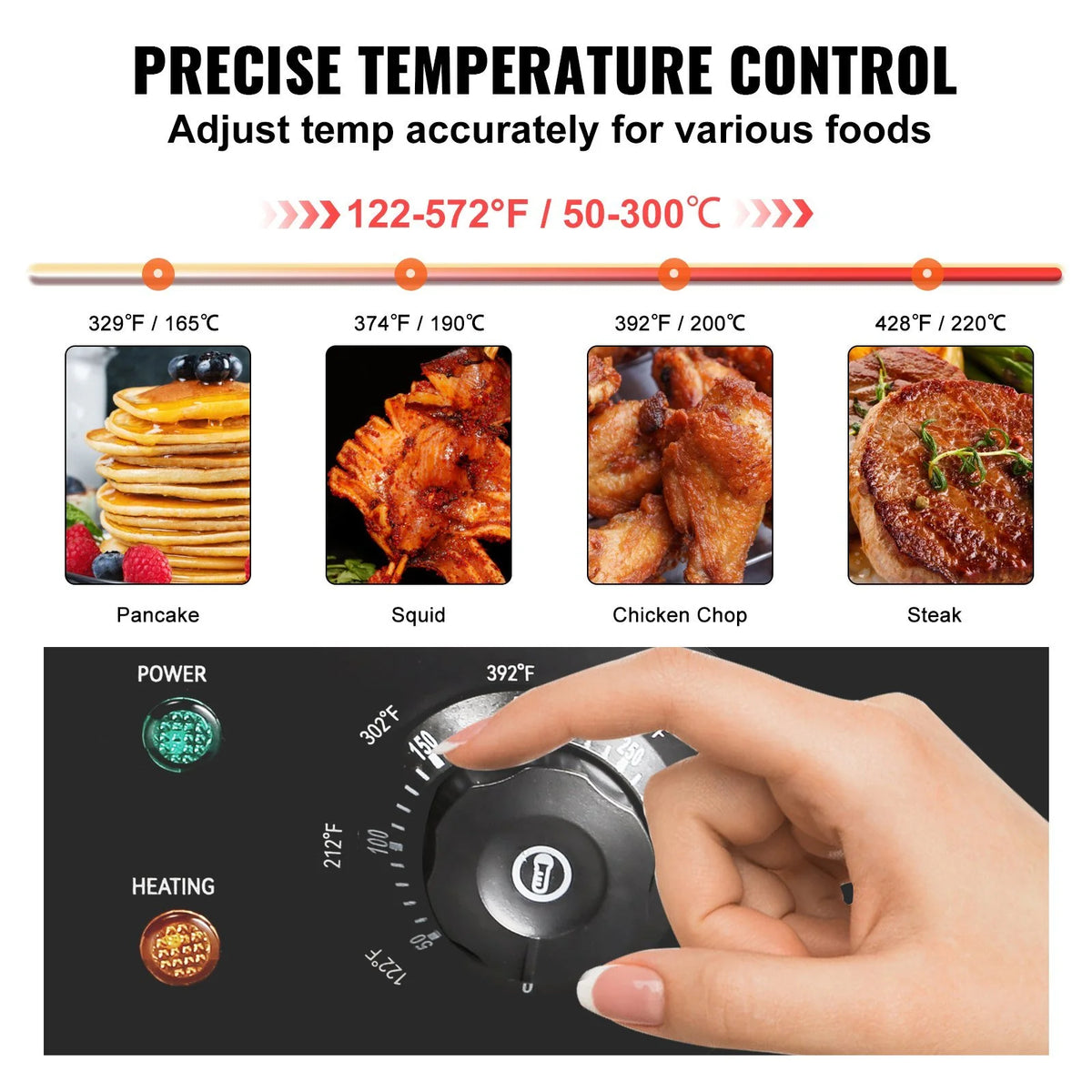 21" 1600W Stainless Steel Electric Griddle M760