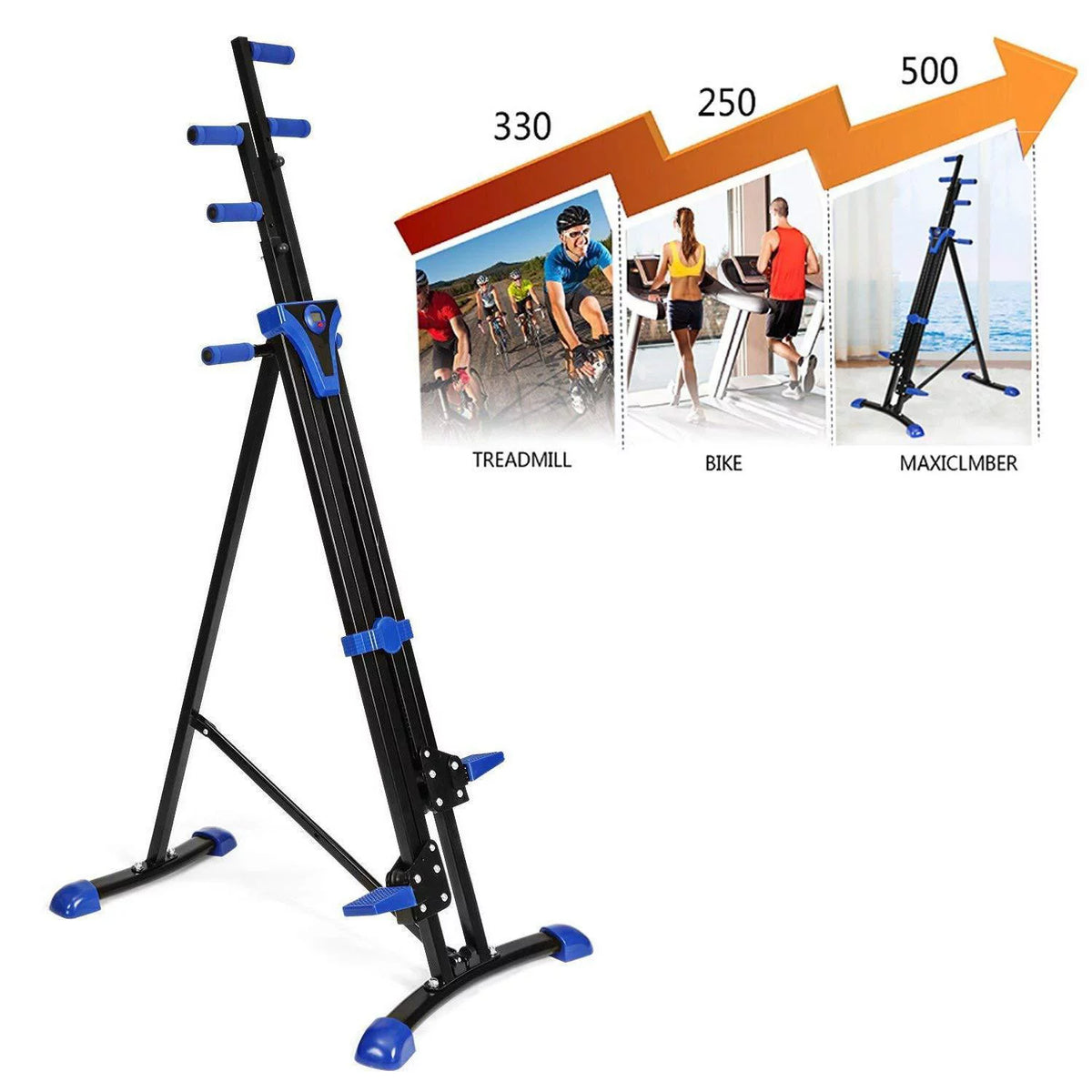 Vertical Climber and Folding Stair Stepper Machine D90249