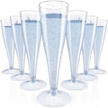 100 Pack 4.5 oz Clear Plastic Champagne Flutes H428