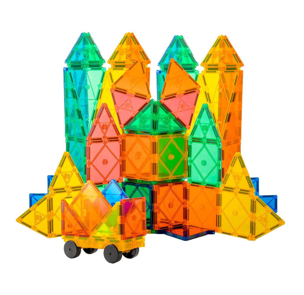 120-Piece Magnetic Tiles Set with Carrying Bag T273958