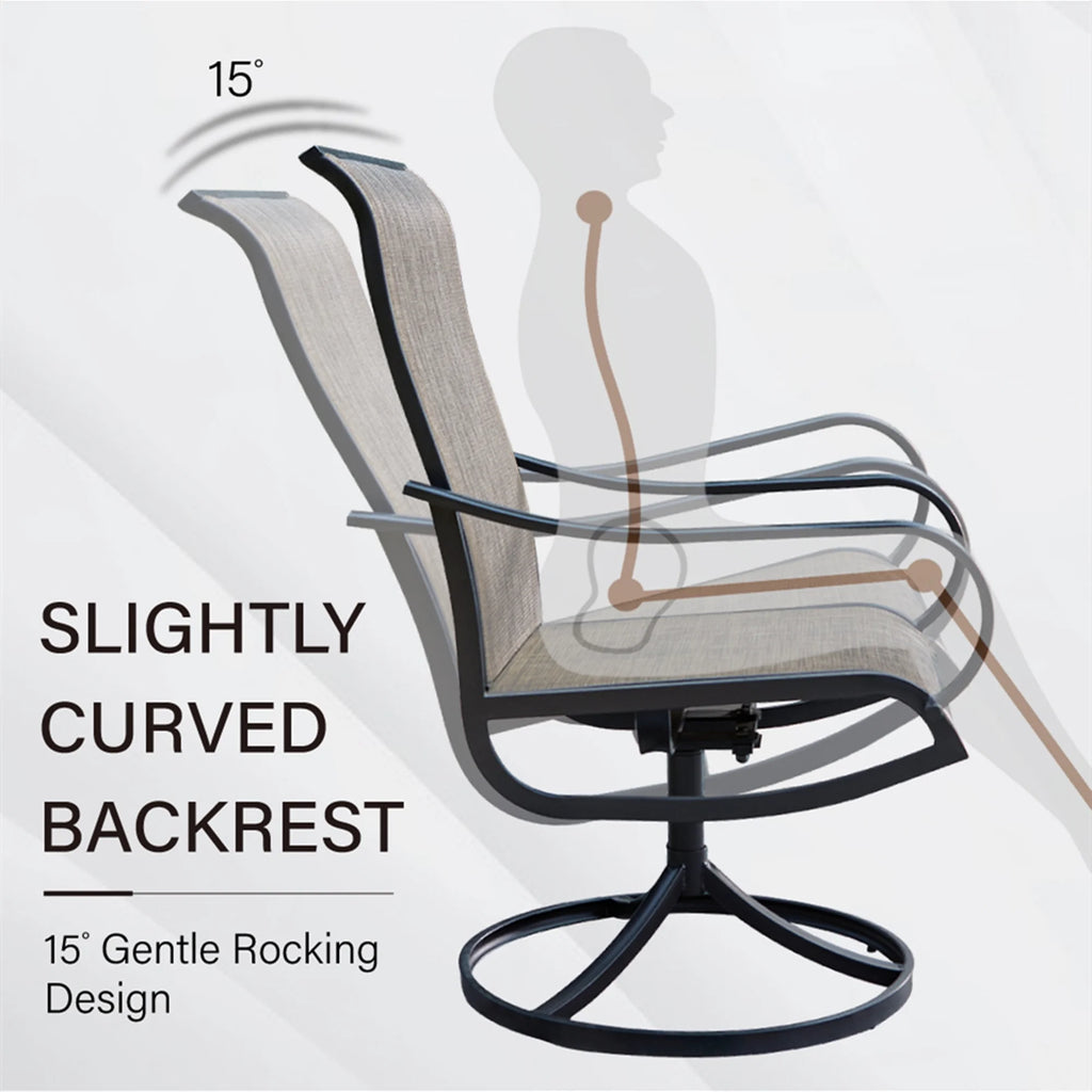 7-Piece Outdoor Dining Set with Swivel Chairs U470184