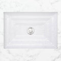 White/Clear Glass Large Square Sink N79618