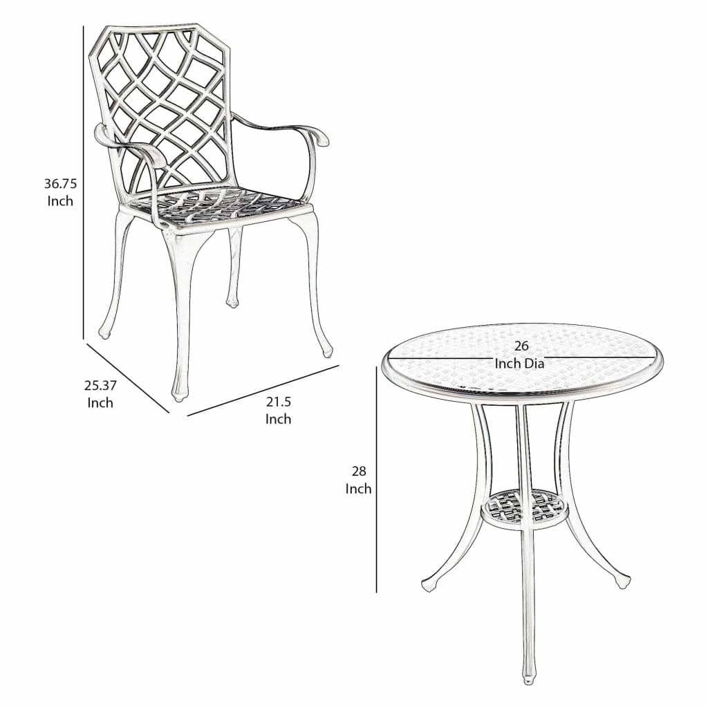 Black Bistro Table Set P235377