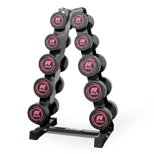 PVC Coated Pink Round Dumbbells Set with Non-Slip Handle Z954481