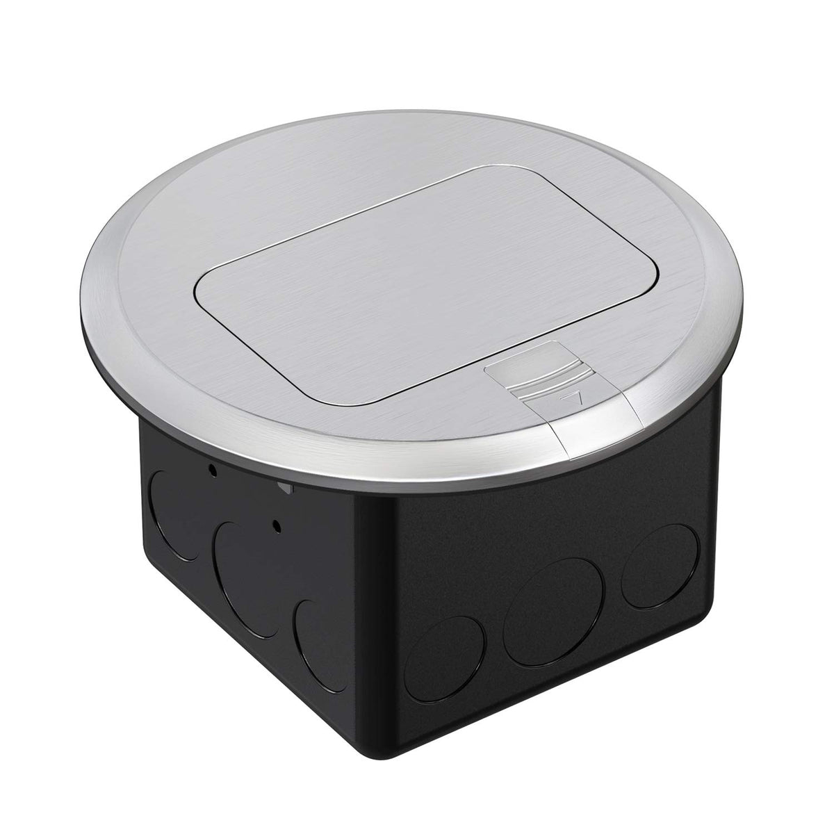 Silver Pack of 2 Pop Up Floor Outlet Box with 20 Amp Tamper-Resistant Receptacle I37753
