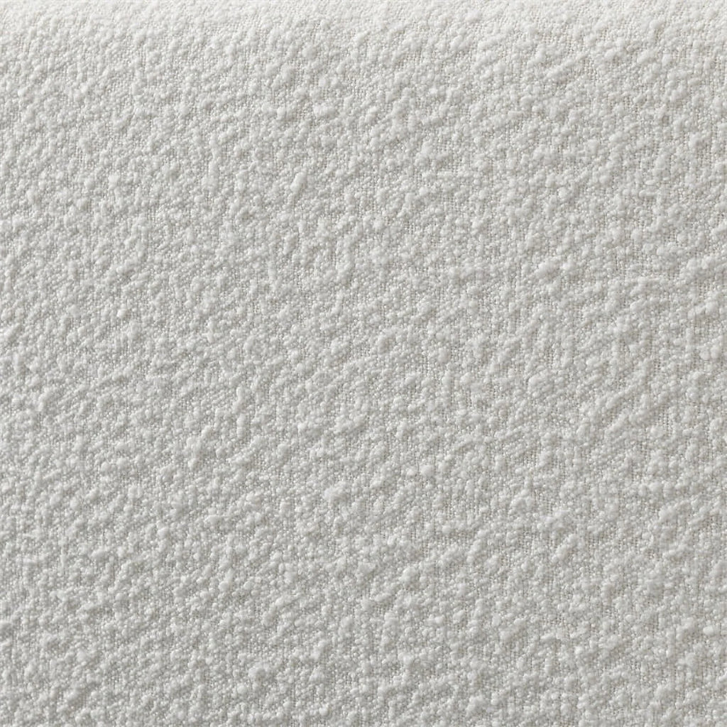 Queen Upholstered Platform Bed in White Boucle Fabric O45037