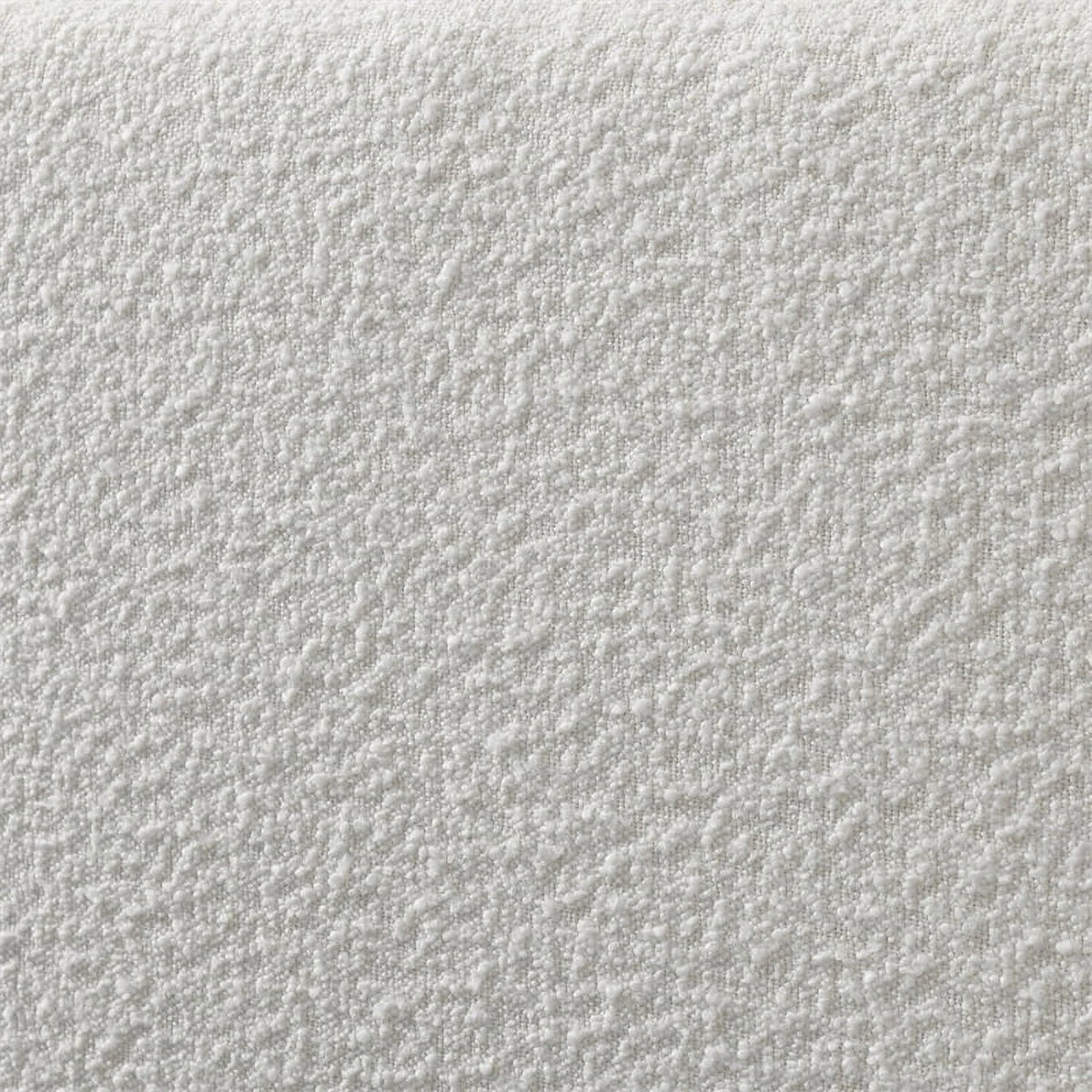 Queen Upholstered Platform Bed in White Boucle Fabric O45037
