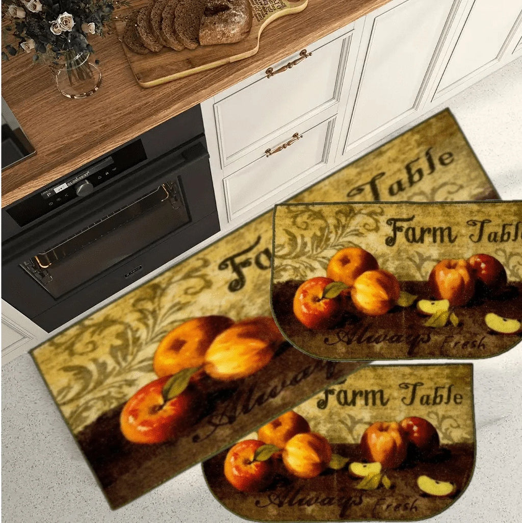 Multicolor 3PC Kitchen Rug Set F358661