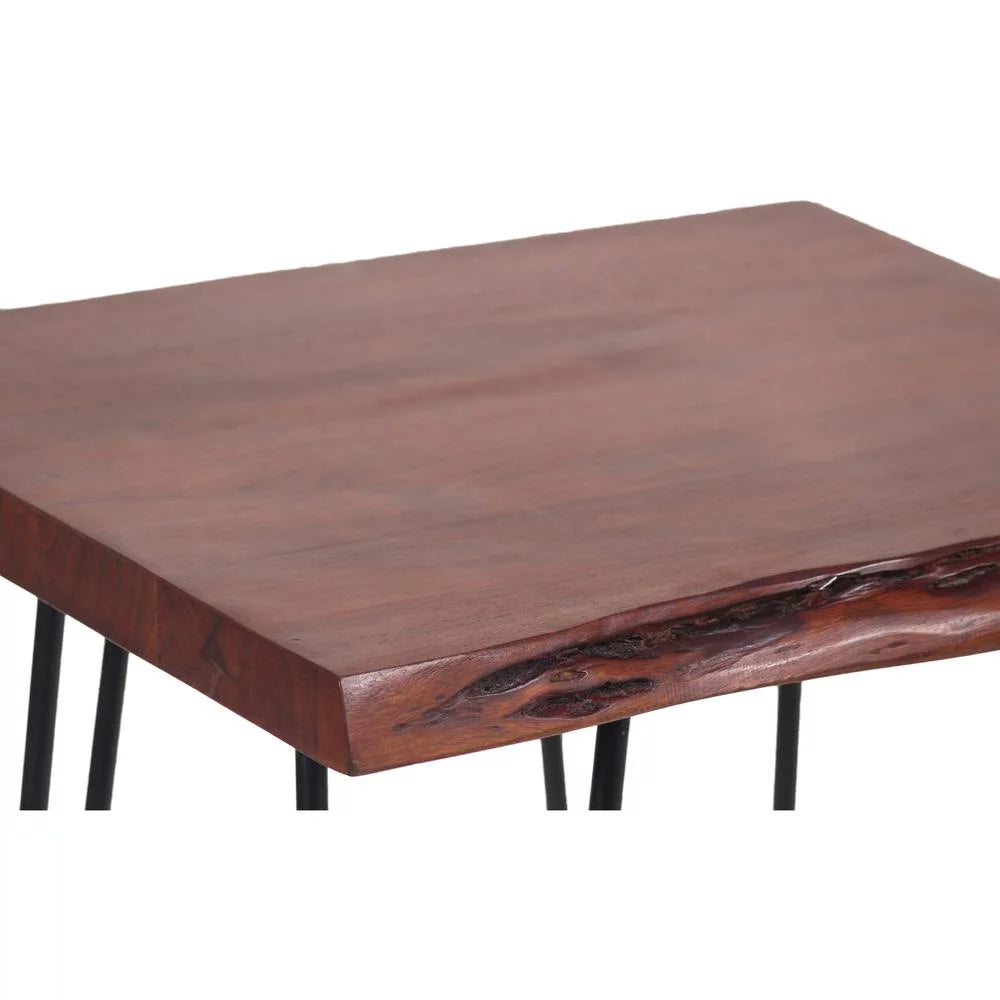 Acacia Live Edge End Table with Hair Pin Legs V1907