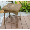 Honey Wicker Patio End Table L84139