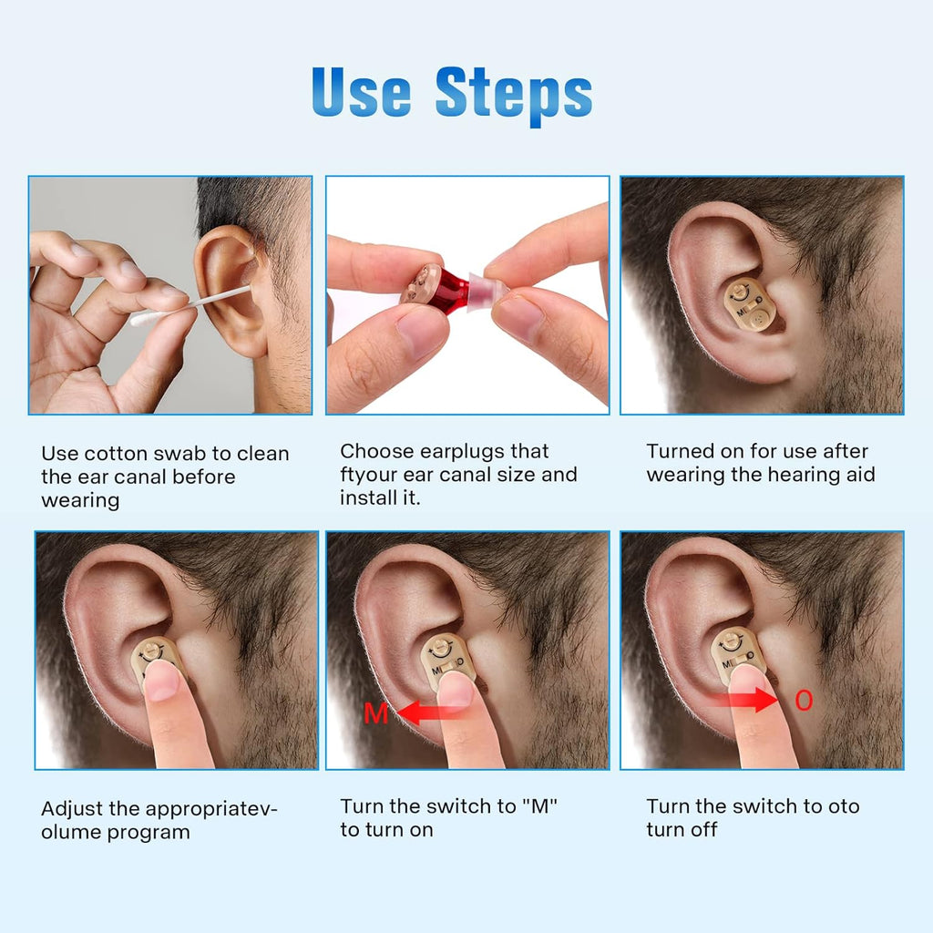 Rechargeable Invisible Hearing Aid 2 Pack J17338