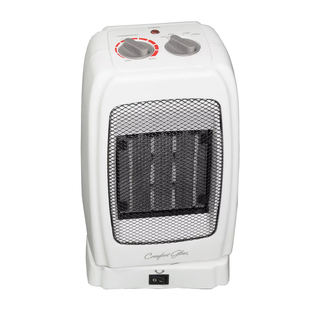 White Portable Oscillating Ceramic Fan Heater with Thermostat H245