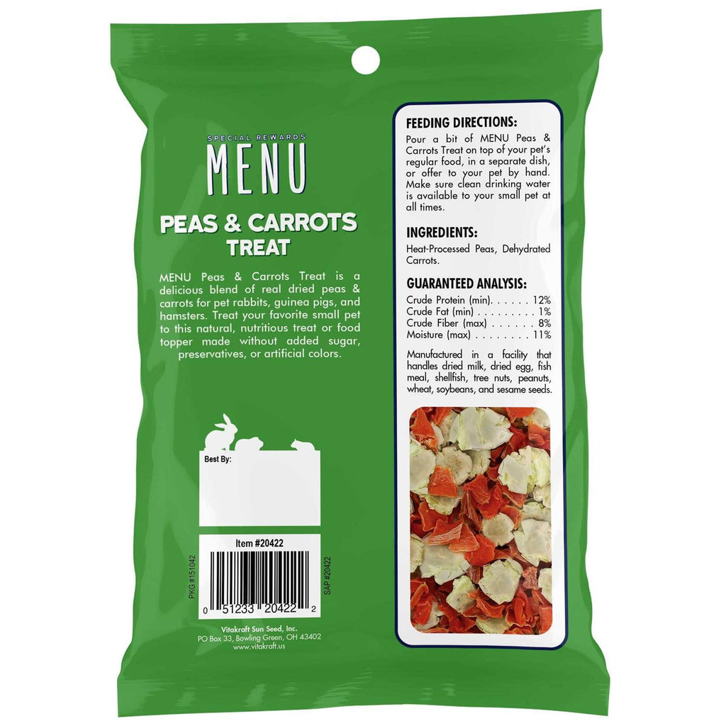 Peas & Carrots Treat for Pet Rabbits, Guinea Pigs, and Hamsters Y7286