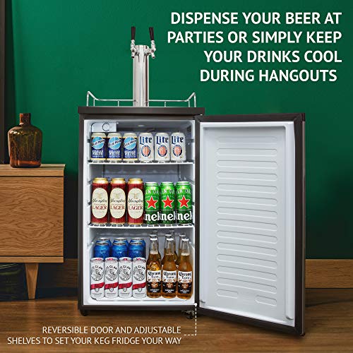 Full Size Dual Tap Draft Beer Dispenser F995
