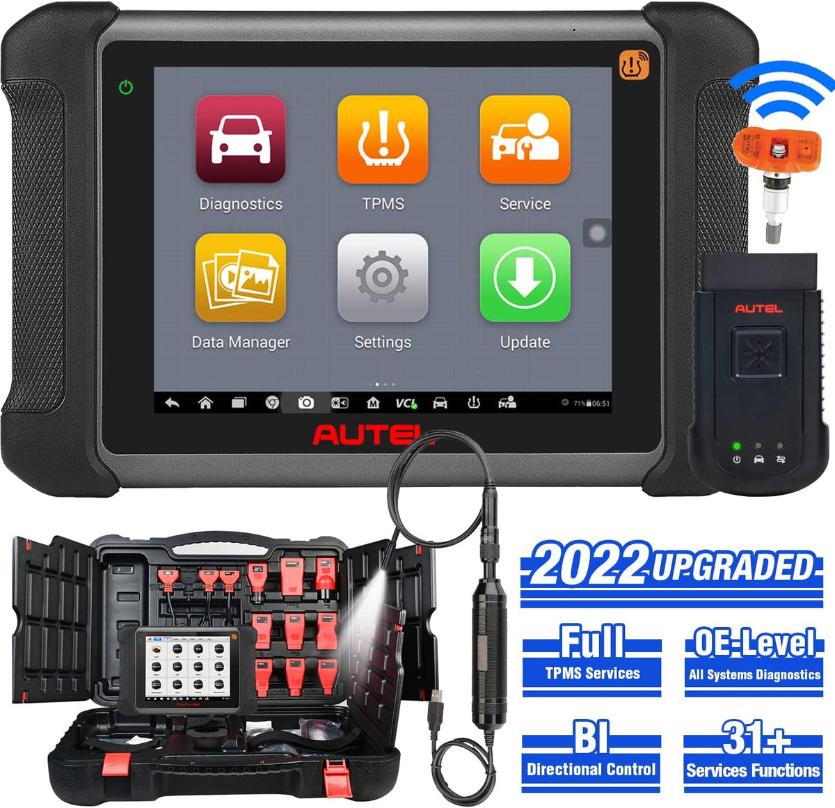Autel Scanner MaxiSys MS906TS Diagnostic Scan Tool with TPMS Program Tool D362