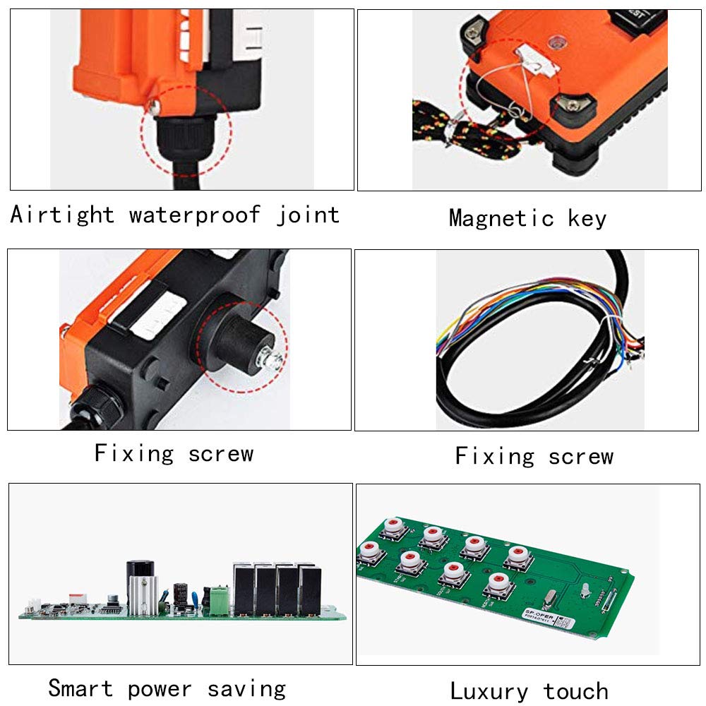 Wireless Remote Control Transmitter & Receiver for Hoist Crane H882