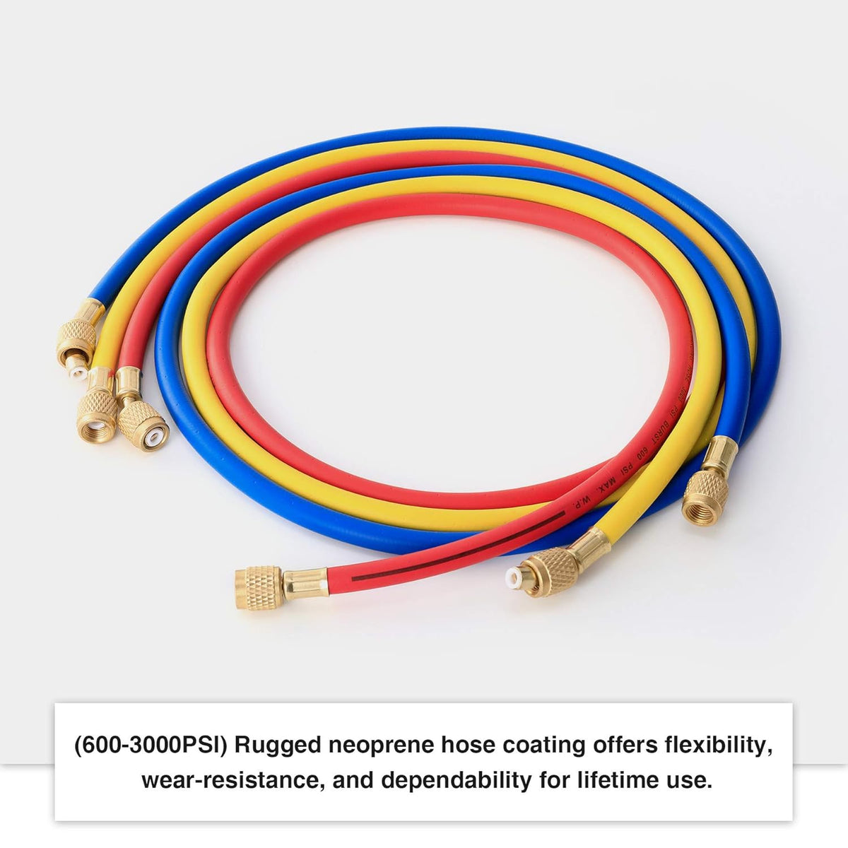AC Manifold Gauge Set for R134a R12 R22 R502 Refrigerants with 5' Hose W256