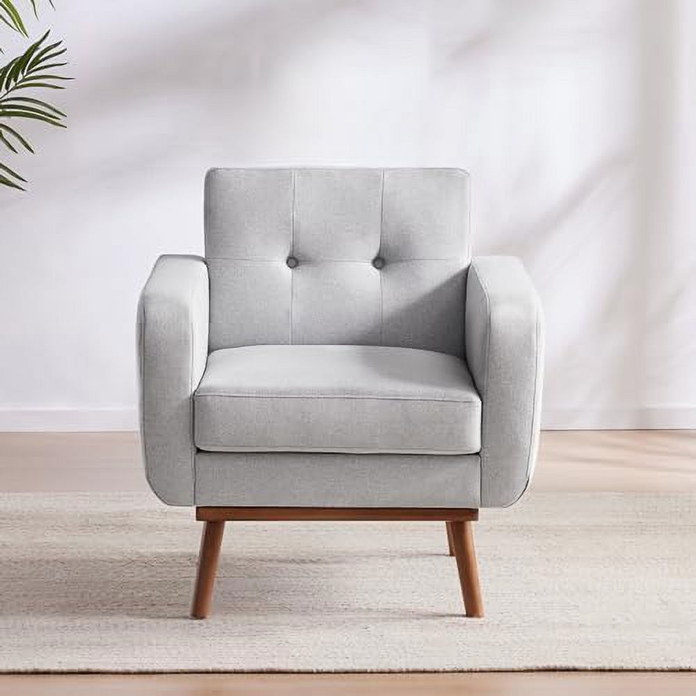 Fabric Accent Chair Button Tufted Upholstered Arm Chair U660297