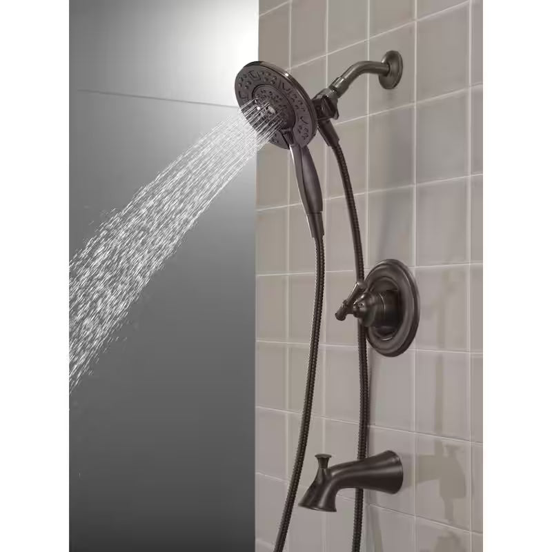 Single-Handle 4-Spray Tub and Shower Faucet in Venetian Bronze W48565