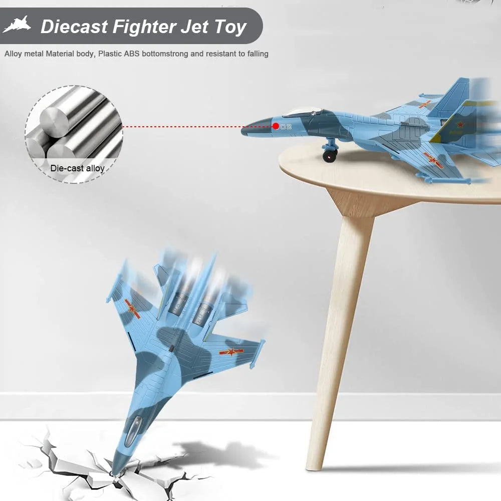 2 Pack Diecast Airplane Toy with Light & Sound X83526