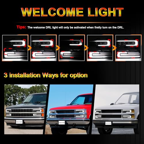 LED Headlight Assembly with DRL Turn Signal I6315