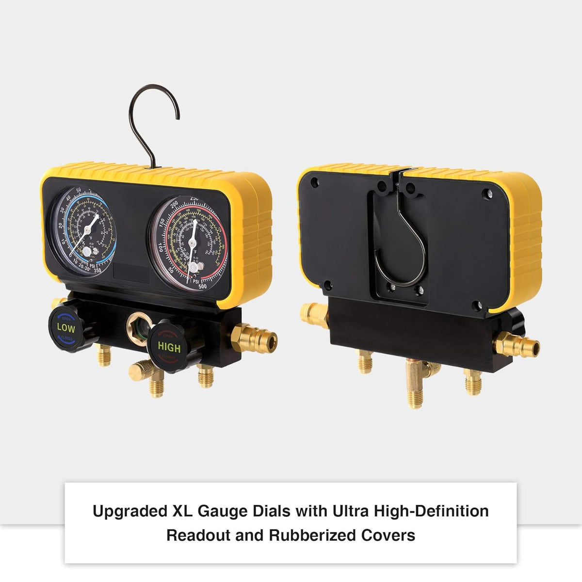 AC Manifold Gauge Set for R134a R12 R22 R502 Refrigerants with 5' Hose W256