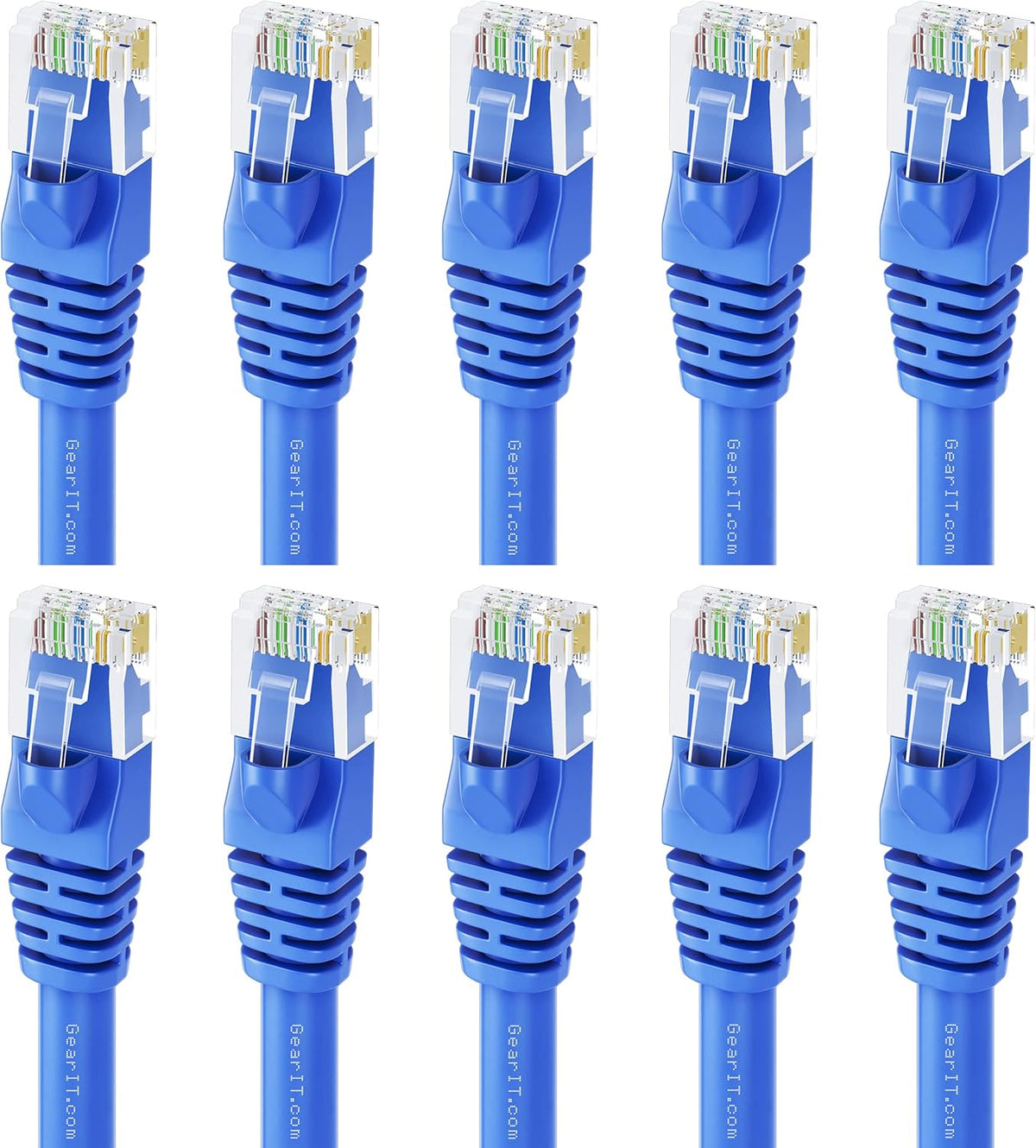 Blue 50-Pack Cat5e Ethernet Patch Cable 3 Feet RJ45 LAN Network Cord T35875